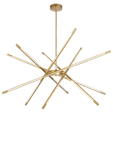 1375P43-6-602 Oskil LED Integrated Chandelier With Satin Gold Finish