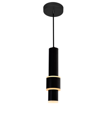 1390P5-1-101 Lena LED Integrated Mini Pendant With Black Finish