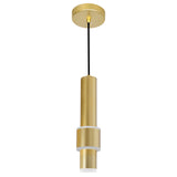 1390P5-1-602 Lena LED Integrated Mini Pendant With Satin Gold Finish