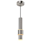 1390P5-1-606 Lena LED Integrated Mini Pendant With Satin Nickel Finish