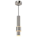 1390P5-1-606 Lena LED Integrated Mini Pendant With Satin Nickel Finish