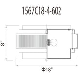 1567C18-4-602 Valdivia 4 Light Satin Gold Flush Mount