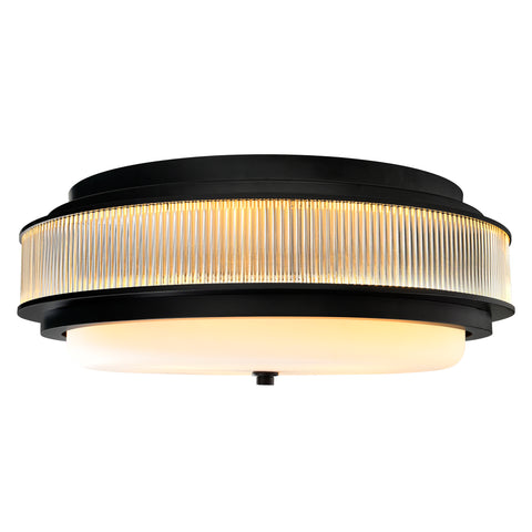 1567C22-5-101 Valdivia 5 Light Black Flush Mount