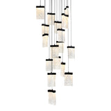 1587P24-17-101 Lava Integrated LED Black Chandelier