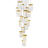 1587P24-17-624 Lava Integrated LED Brass Chandelier