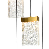 1587P24-17-624 Lava Integrated LED Brass Chandelier