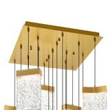 1587P24-17-624 Lava Integrated LED Brass Chandelier