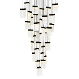 1587P36-33-101 Lava Integrated LED Black Chandelier