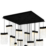 1587P36-33-101 Lava Integrated LED Black Chandelier