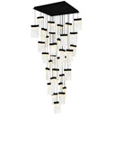 1587P36-33-101 Lava Integrated LED Black Chandelier