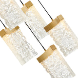 1587P36-33-624 Lava Integrated LED Brass Chandelier