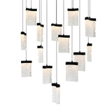 1587P48-14-101-RC Lava Integrated LED Black Chandelier