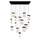 1587P48-14-101-RC Lava Integrated LED Black Chandelier