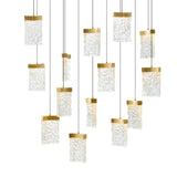 1587P48-14-624-RC Lava Integrated LED Brass Chandelier