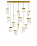 1587P48-14-624-RC Lava Integrated LED Brass Chandelier