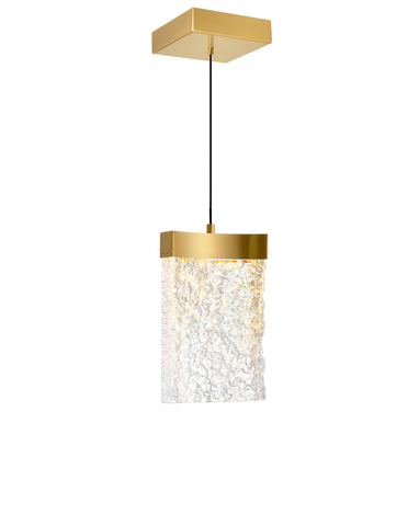 1587P6-1-624 Lava Integrated LED Brass Mini Pendant