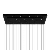 1588P48-10-101 Stagger Integrated LED Black Chandelier