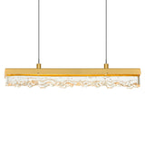 1588P48-10-624 Stagger Integrated LED Brass Chandelier