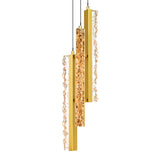 1588P6-3-624 Stagger Integrated LED Brass Mini Pendant