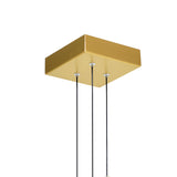 1588P6-3-624 Stagger Integrated LED Brass Mini Pendant