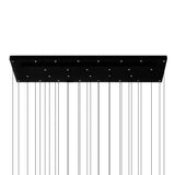 1588P60-14-101 Stagger Integrated LED Black Chandelier