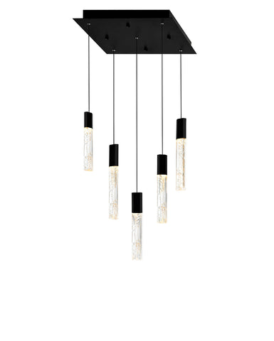 1589P12-5-101 Greta Integrated LED Black Mini Pendant