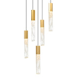 1589P12-5-624 Greta Integrated LED Brass Mini Pendant