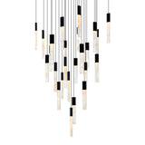 1589P28-25-101 Greta Integrated LED Black Chandelier