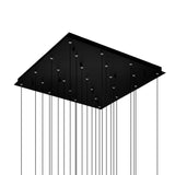 1589P28-25-101 Greta Integrated LED Black Chandelier