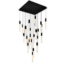 1589P28-25-101 Greta Integrated LED Black Chandelier