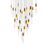 1589P28-25-624 Greta Integrated LED Brass Chandelier