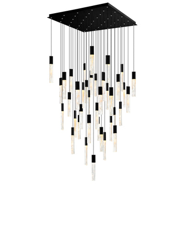 1589P36-41-101 Greta Integrated LED Black Chandelier