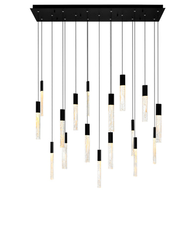 1589P48-17-101-RC Greta Integrated LED Black Chandelier