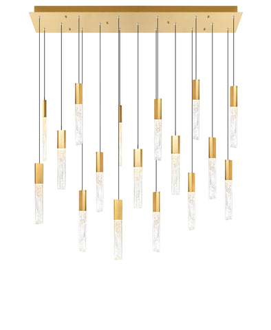 1589P48-17-624-RC Greta Integrated LED Brass Chandelier