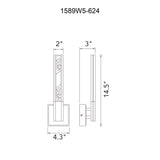 1589W5-624 Greta Integrated LED Brass Wall Light