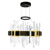 1592P18-612 Aya LED Integrated Pearl Black Chandelier