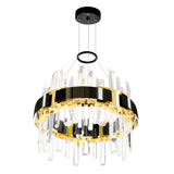 1592P18-612 Aya LED Integrated Pearl Black Chandelier