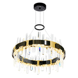 1592P24-612 Aya LED Integrated Pearl Black Chandelier