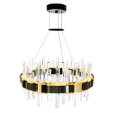 1592P24-612 Aya LED Integrated Pearl Black Chandelier