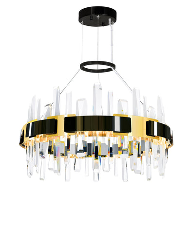 1592P24-612 Aya LED Integrated Pearl Black Chandelier