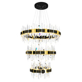 1592P32-3-612 Aya LED Integrated Pearl Black Chandelier