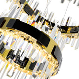 1592P32-3-612 Aya LED Integrated Pearl Black Chandelier