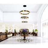 1592P32-3-612 Aya LED Integrated Pearl Black Chandelier