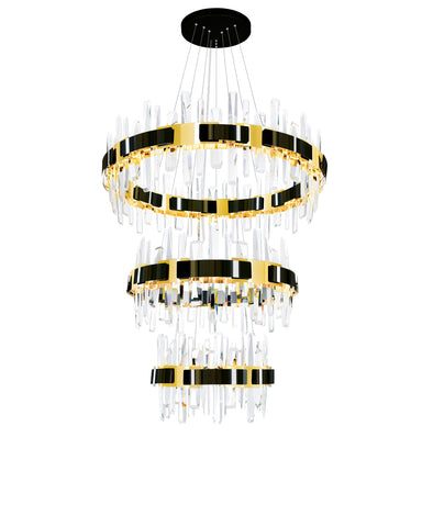 1592P32-3-612 Aya LED Integrated Pearl Black Chandelier