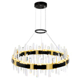 1592P32-612 Aya LED Integrated Pearl Black Chandelier