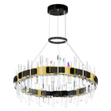 1592P32-612 Aya LED Integrated Pearl Black Chandelier