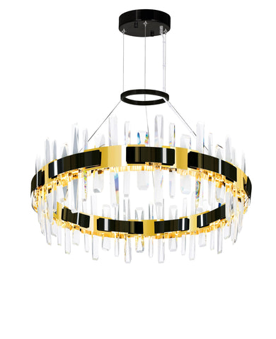 1592P32-612 Aya LED Integrated Pearl Black Chandelier