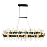 1592P43-612-RC Aya LED Integrated Pearl Black Chandelier