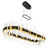 1592P43-612-RC Aya LED Integrated Pearl Black Chandelier