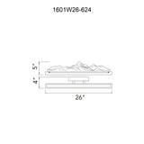 1601W26-624 Himalayas Integrated LED Brass Vanity Light